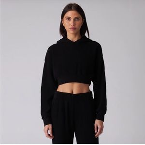 NWT talentless waffle cropped hoodie